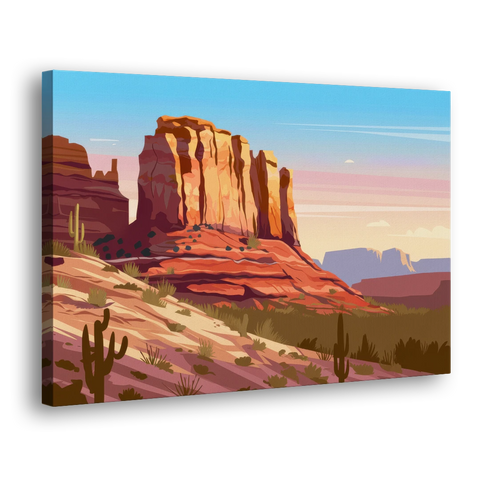 Sedona Majestic Rock Formations - Canvas Wall Art - Side