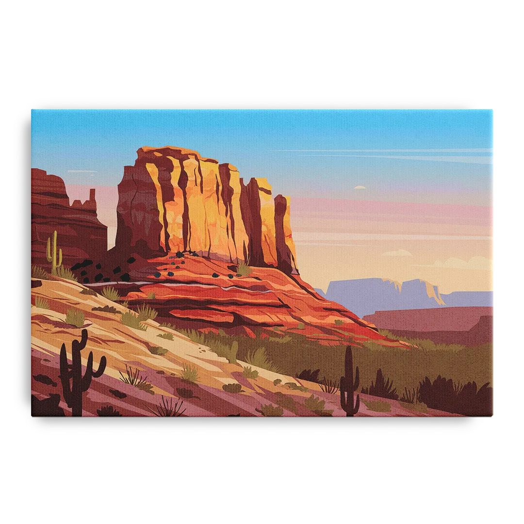 Sedona Majestic Rock Formations Front - Canvas Wall Art