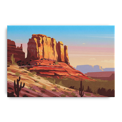Sedona Majestic Rock Formations Front - Canvas Wall Art
