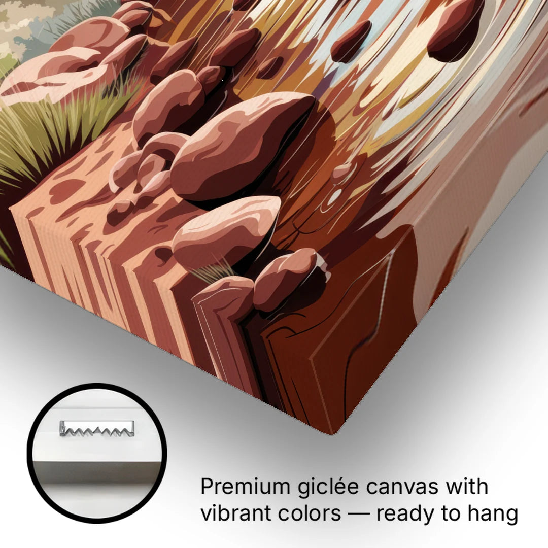 Sedona Oak Creek Reflections - Canvas Wall Art - Gallery Wrap Corner