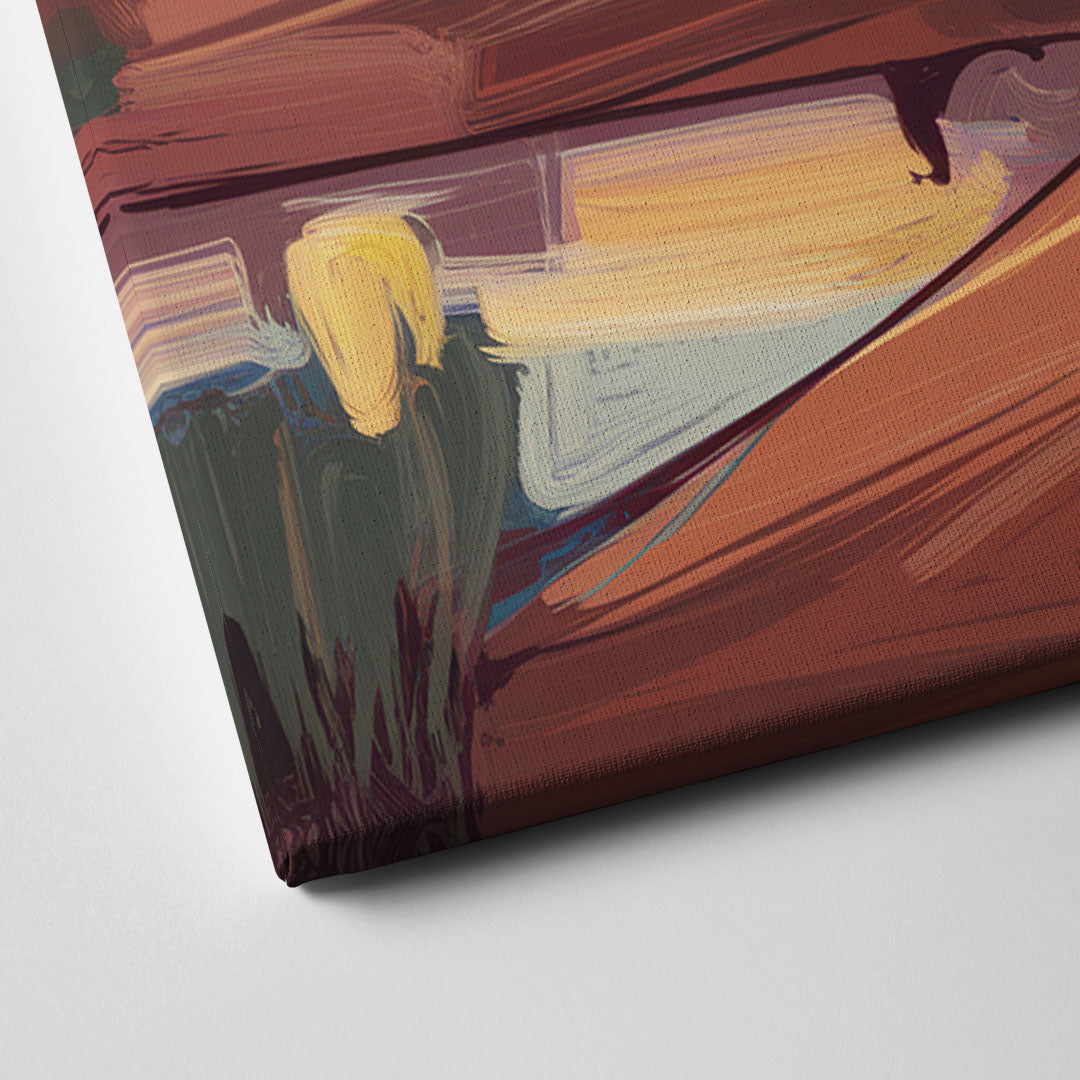 Sedona Red Rock Sunset Canvas Close Up