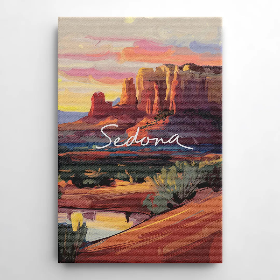 Sedona Red Rock Sunset - Canvas Wall Art