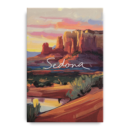 Sedona Red Rock Sunset Front - Canvas Wall Art
