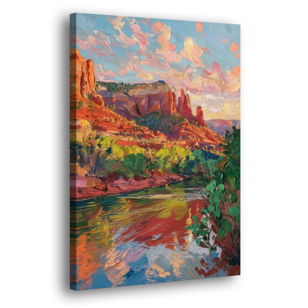 Sedona Scenic Canyon Vibes Side - Canvas Wall Art