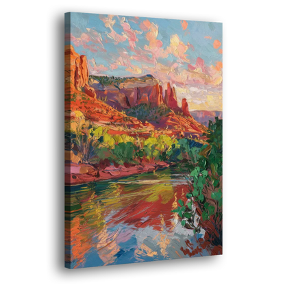 Sedona Scenic Canyon Vibes Side - Canvas Wall Art