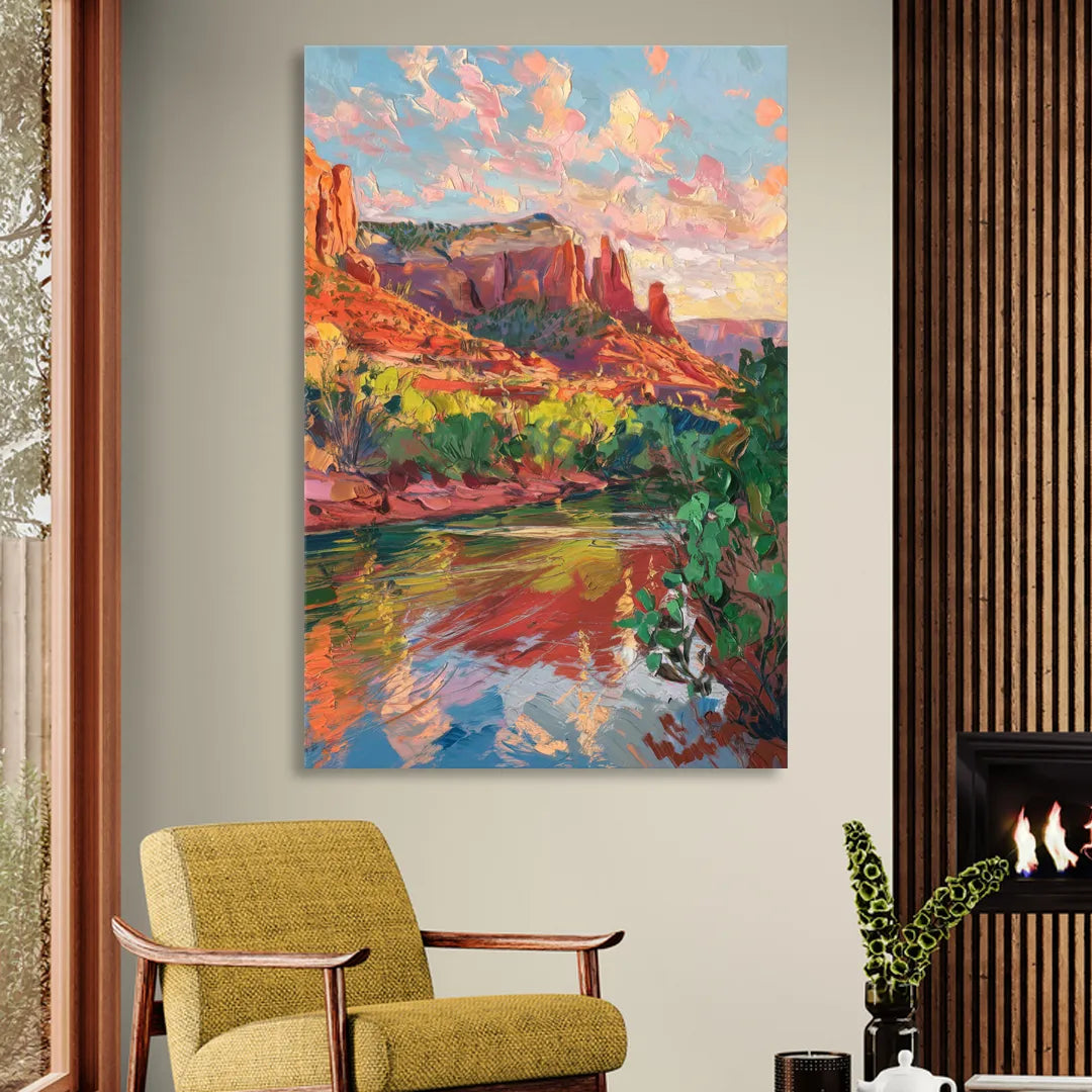 Sedona Scenic Canyon Vibes Sitting Room - Canvas Wall Art