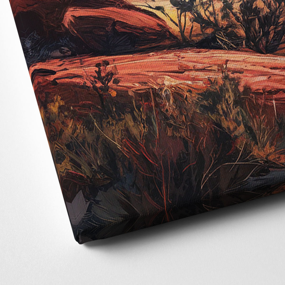 Sedona Sunrise Over Mesa Canvas Close Up