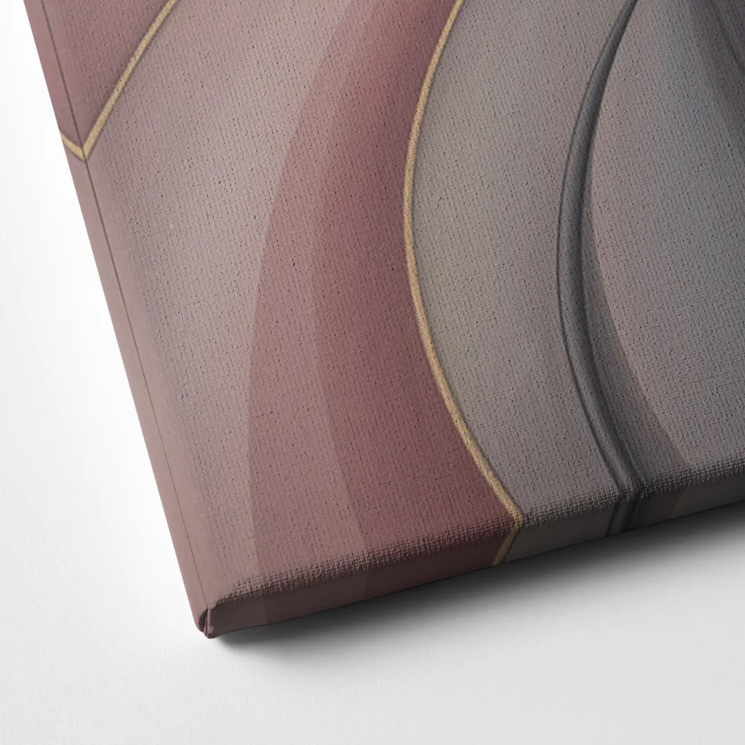 Serenade of Elegance Pink and Grey Abstract Canvas Close Up