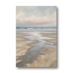Serene Coastal Low Tide Mirror Pools - Canvas Wall Art - Front