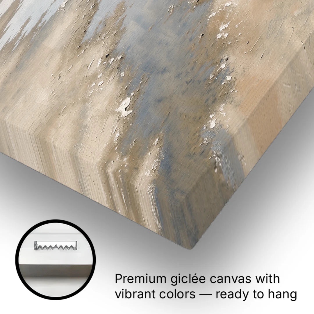 Serene Coastal Low Tide Mirror Pools - Canvas Wall Art - Gallery Wrap Corner