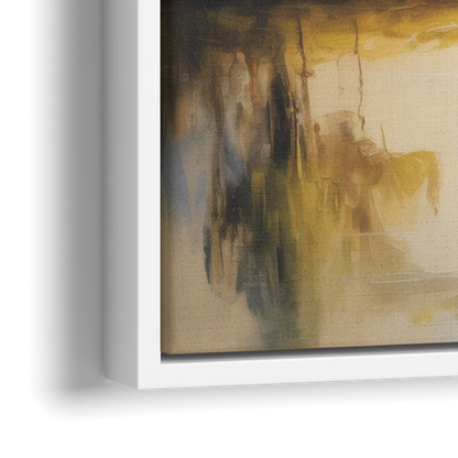 Serene Cross Landscape Abstract Christian - Close-Up White Frame Canvas
