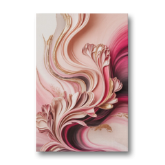 Serene Elegance Pink Abstract - Canvas Wall Art - Front
