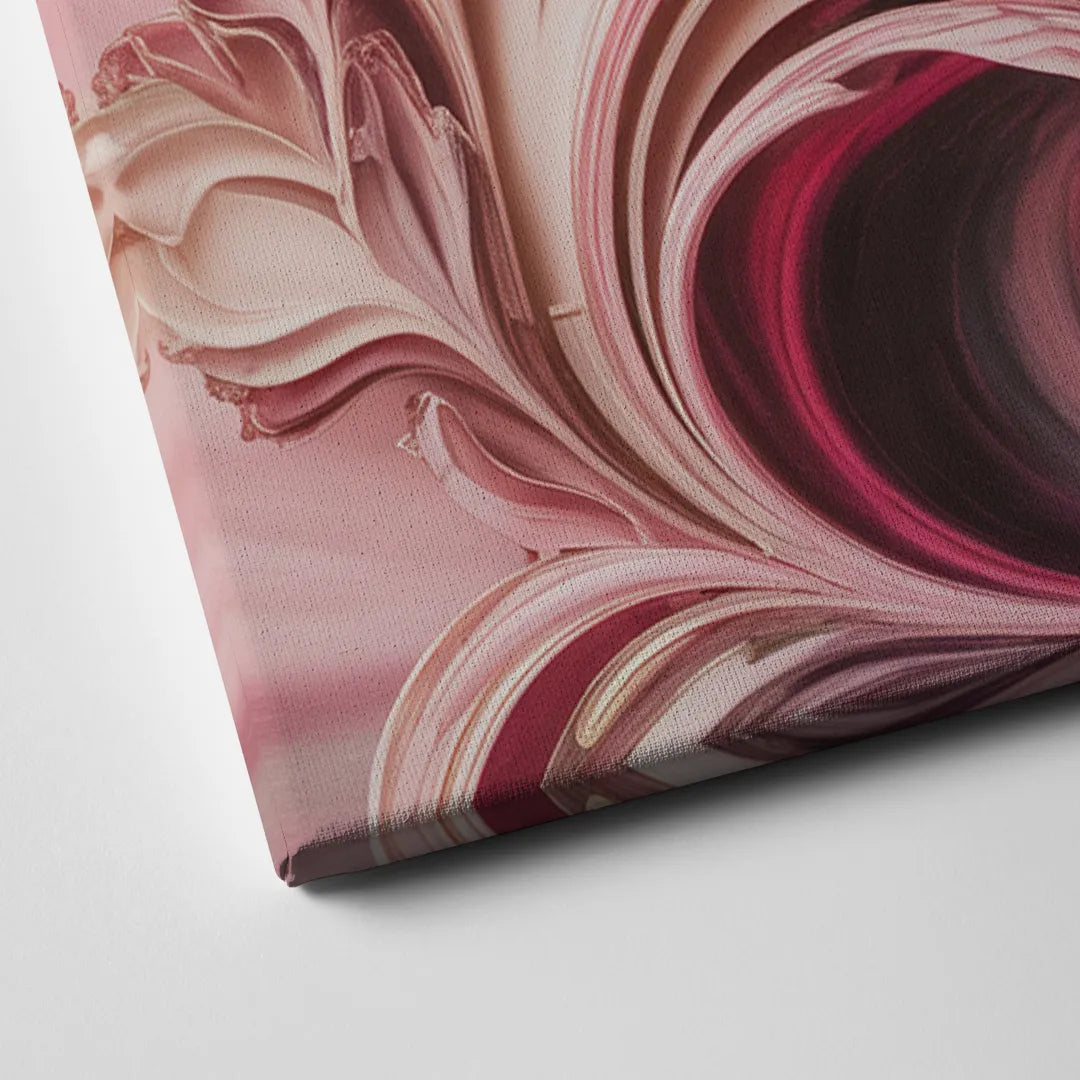 Serene Elegance Pink Abstract Canvas Close Up