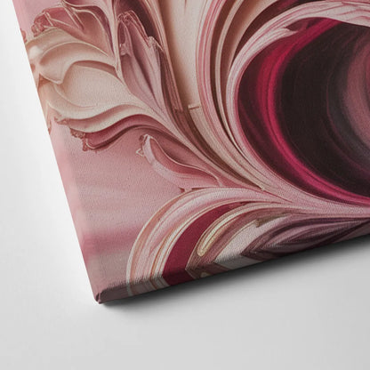Serene Elegance Pink Abstract Canvas Close Up