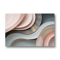 Serene Elegance Pink and Grey Abstract - Canvas Wall Art - Front