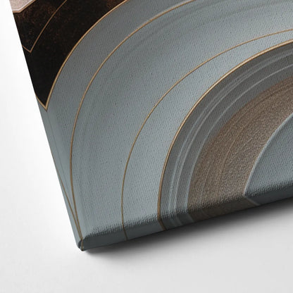 Serene Elegance Pink and Grey Abstract Canvas Close Up