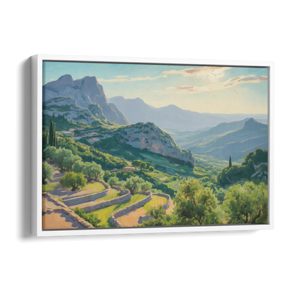 Serra de Tramuntana Vista Side - White Canvas Wall Art
