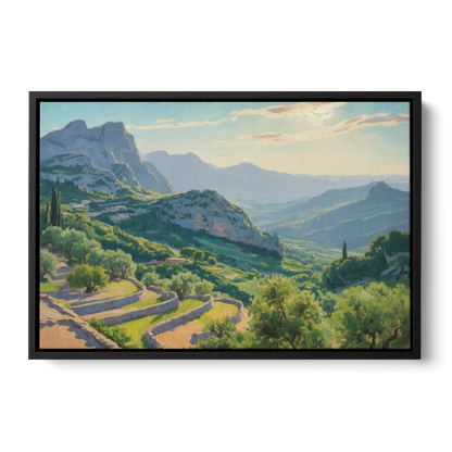Serra de Tramuntana Vista Front - Black Canvas Wall Art