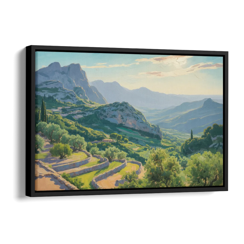 Serra de Tramuntana Vista Side - Black Canvas Wall Art