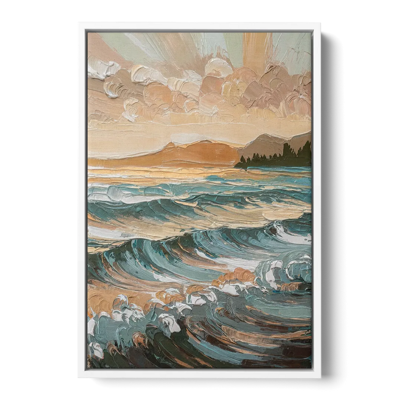 Sitka Coastal Horizon Front - White Canvas Wall Art