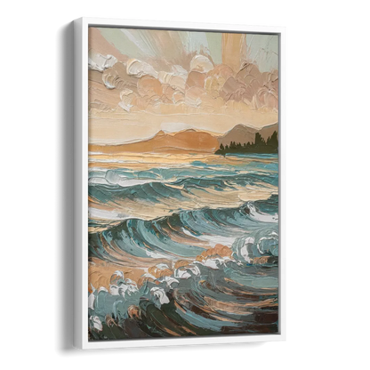 Sitka Coastal Horizon Side - White Canvas Wall Art