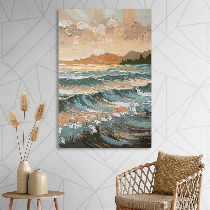 Sitka Coastal Horizon Sitting Room - Canvas Wall Art