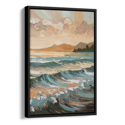 Sitka Coastal Horizon Side - Black Canvas Wall Art