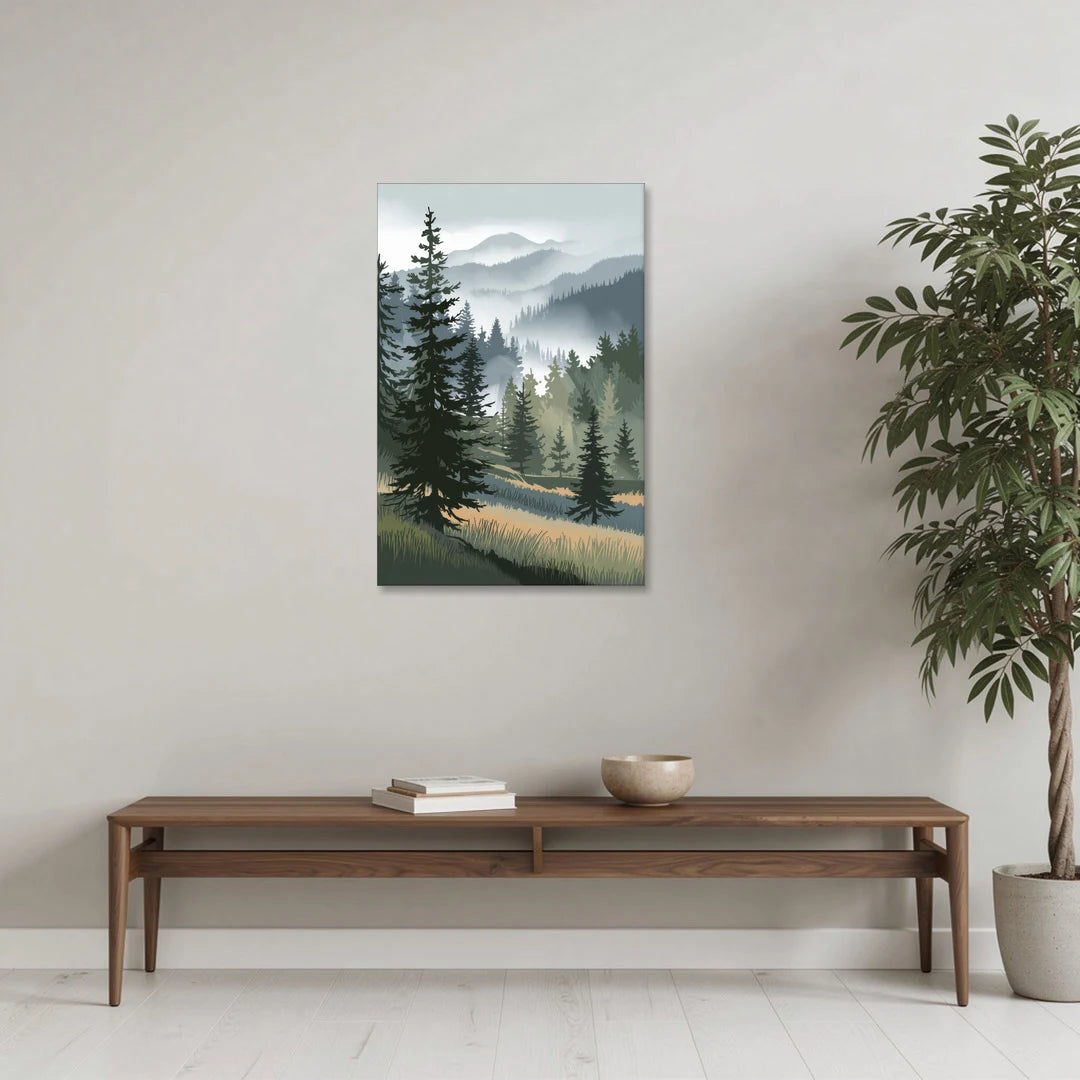 Sitka Evergreen Landscape - Canvas Wall Art - Coffee Table - 24x36