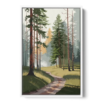 Sitka Forest Serenity Front - White Canvas Wall Art