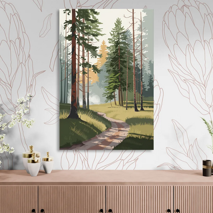 Sitka Forest Serenity Sitting Room - Canvas Wall Art
