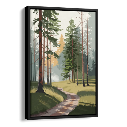 Sitka Forest Serenity Side - Black Canvas Wall Art