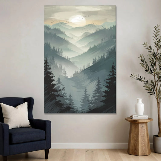 Sitka Misty Mountains - Canvas Wall Art - Sofa - 40x60