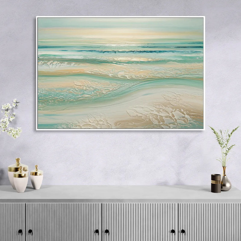 Sitka Ocean Breeze Sitting Room - White Canvas Wall Art