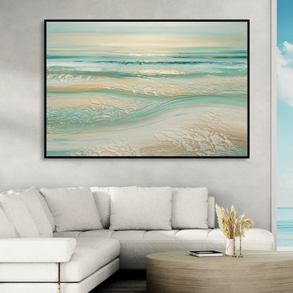 Sitka Ocean Breeze Living Room - Black Canvas Wall Art