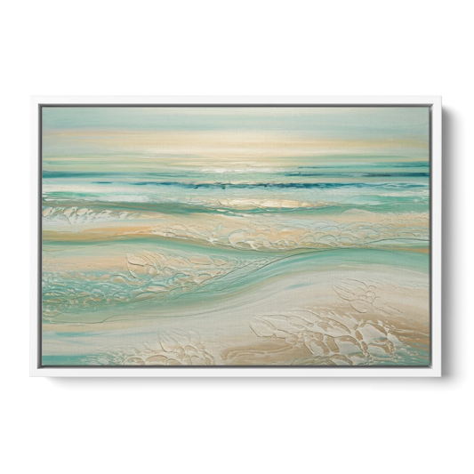 Sitka Ocean Breeze - White Framed Canvas Wall Art - Front
