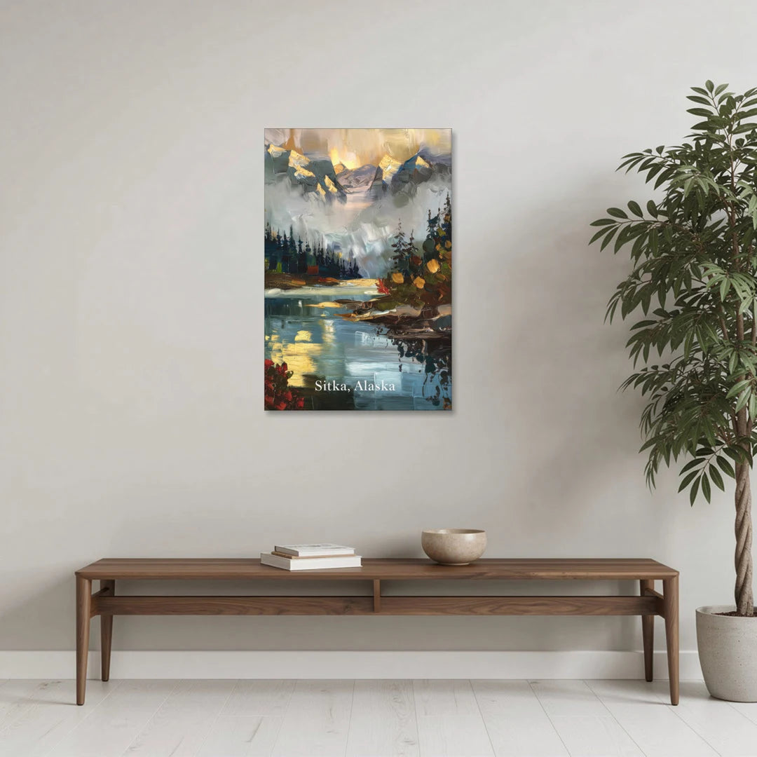 Sitka Scenic Reflections - Canvas Wall Art - Coffee Table - 24x36