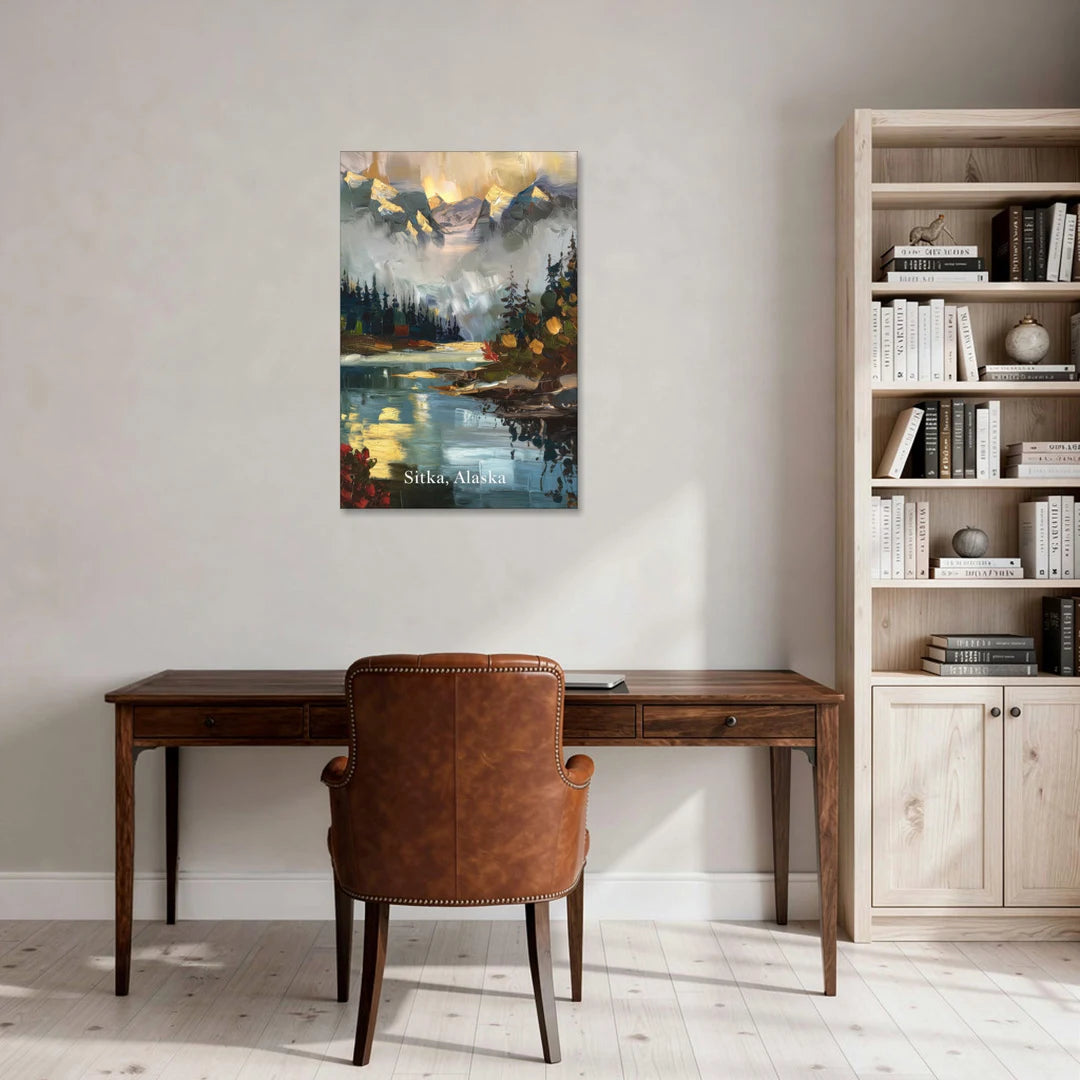 Sitka Scenic Reflections - Canvas Wall Art - Office - 24x36