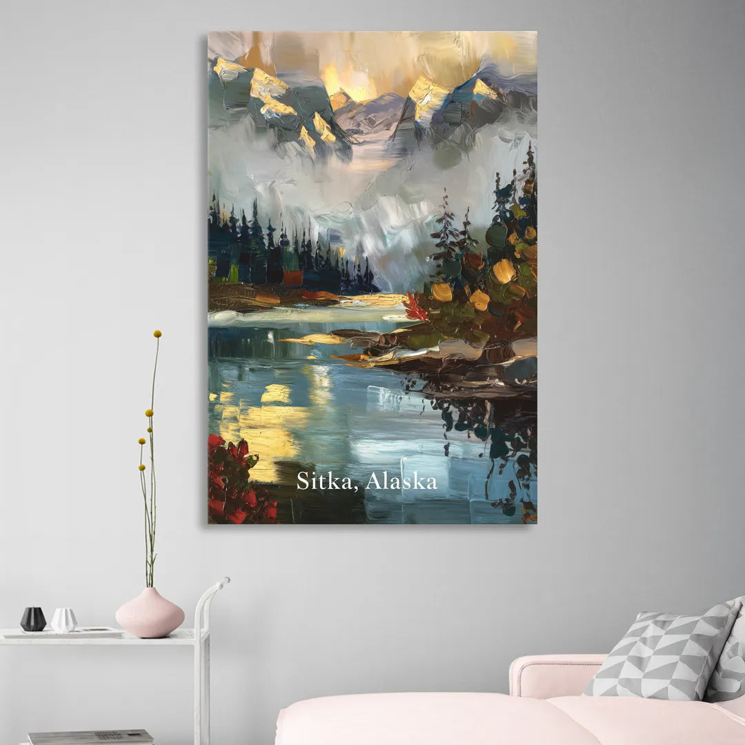 Sitka Scenic Reflections Sitting Room - Canvas Wall Art