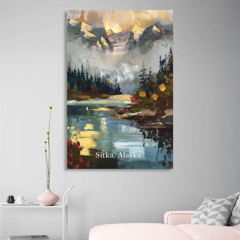 Sitka Scenic Reflections Sitting Room - Canvas Wall Art