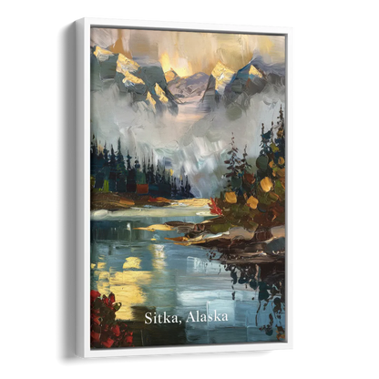 Sitka Scenic Reflections Side - White Canvas Wall Art