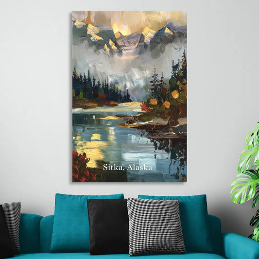 Sitka Scenic Reflections Living Room - Canvas Wall Art