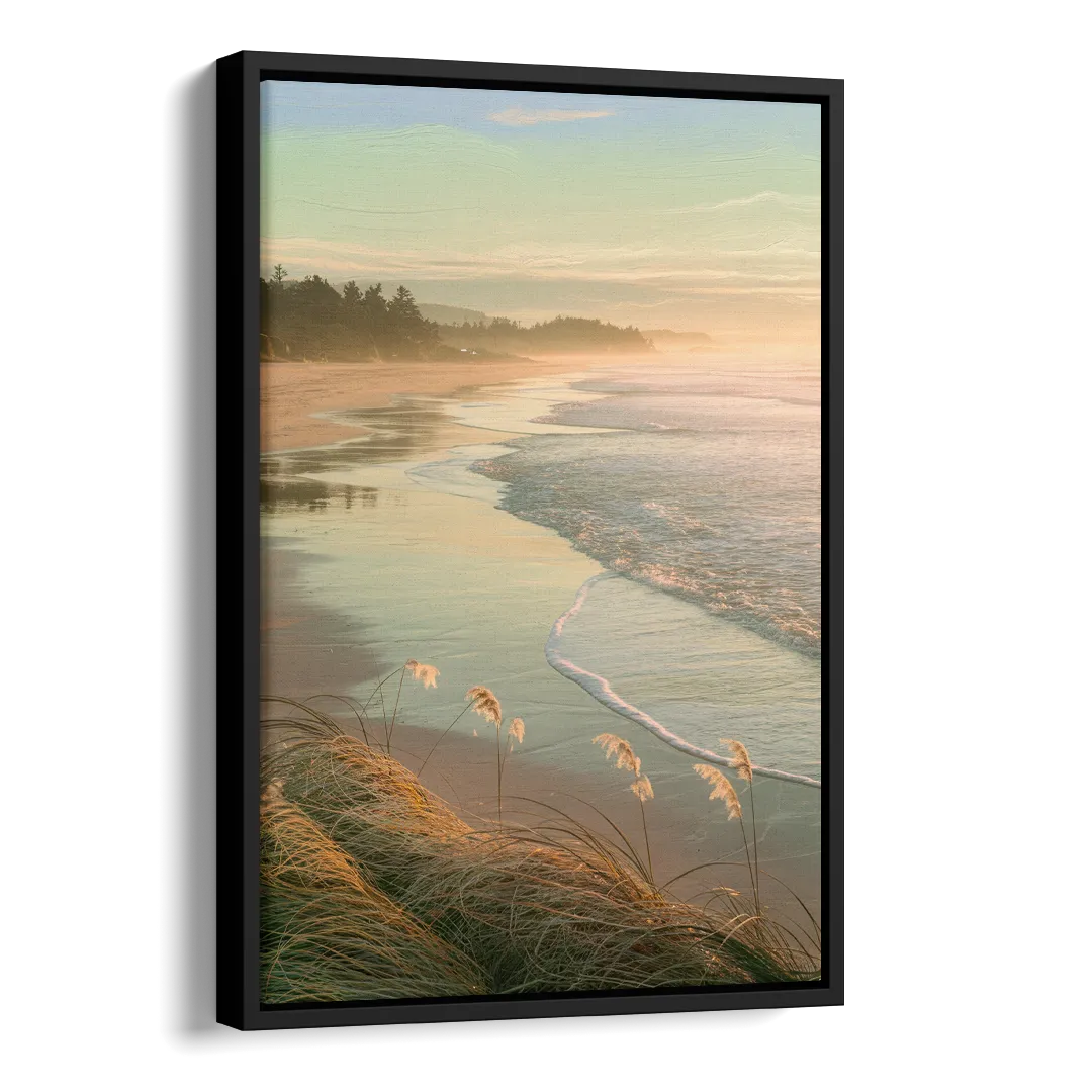 Sitka Tranquil Shores Side - Black Canvas Wall Art