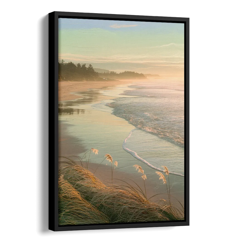 Sitka Tranquil Shores Side - Black Canvas Wall Art