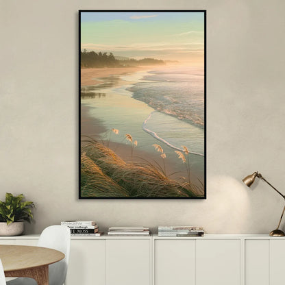 Sitka Tranquil Shores Sitting Room - Black Canvas Wall Art
