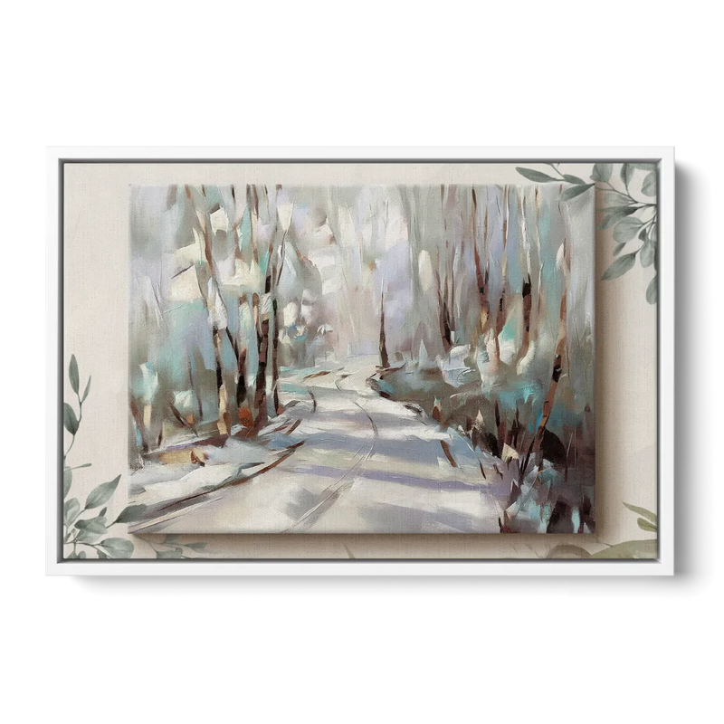 Sitka Tree Lined Trails Front - White Canvas Wall Art