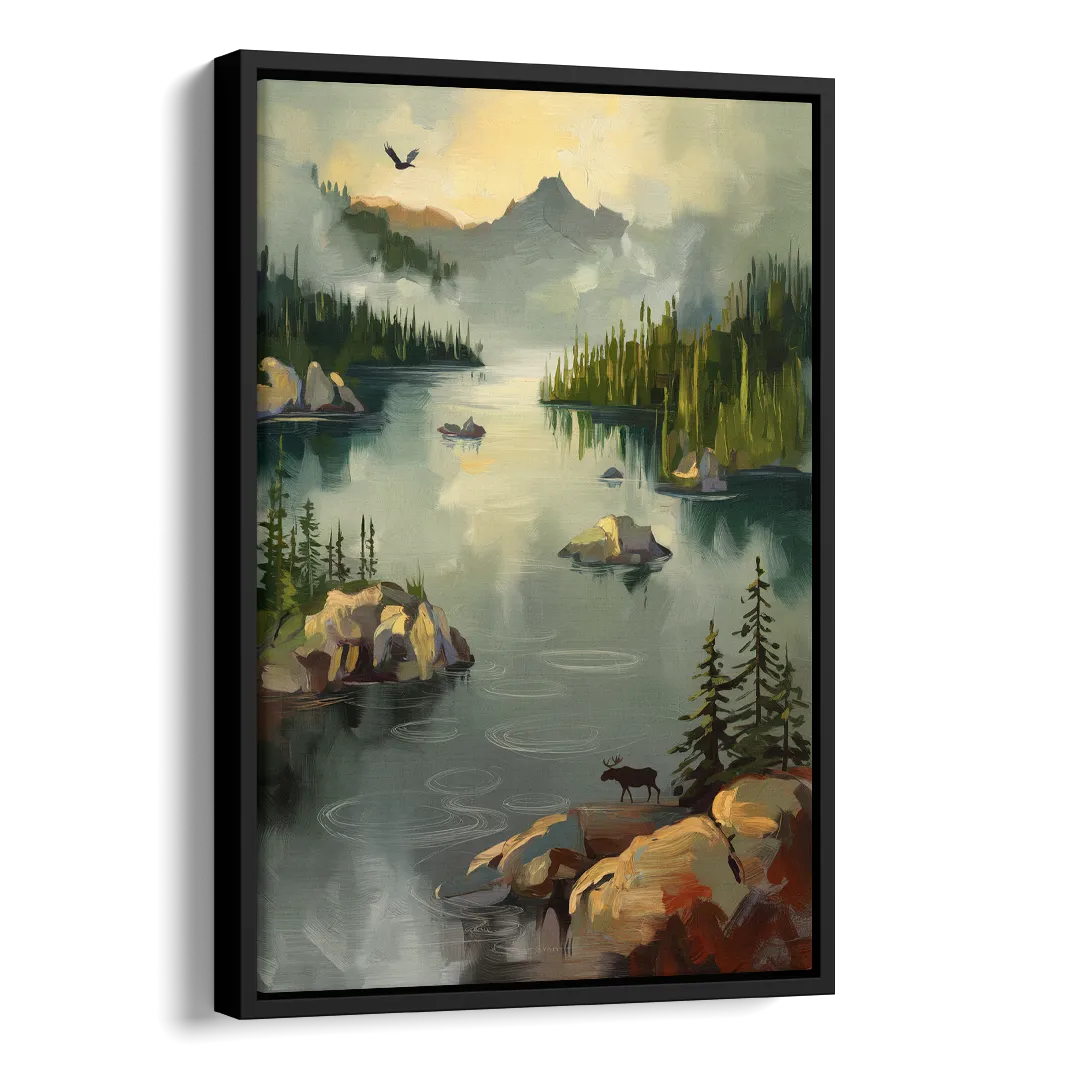 Sitka Wilderness Escape Side - Black Canvas Wall Art