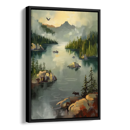 Sitka Wilderness Escape Side - Black Canvas Wall Art