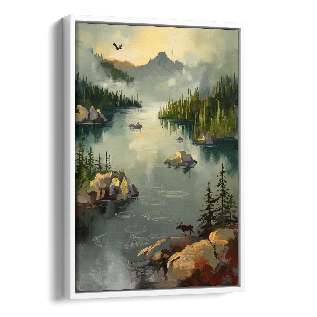Sitka Wilderness Escape Side - White Canvas Wall Art