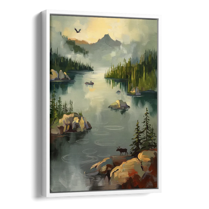 Sitka Wilderness Escape Side - White Canvas Wall Art