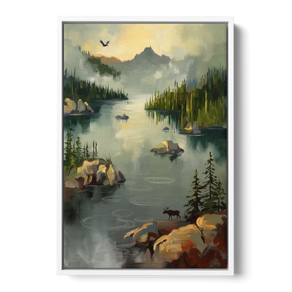 Sitka Wilderness Escape Front - White Canvas Wall Art